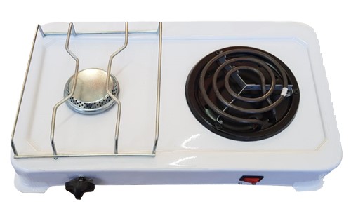 [1525] ANAFE COMBINADO 2 HORNALLAS (1 GAS ENV. + 1 ELÉCTRICA)