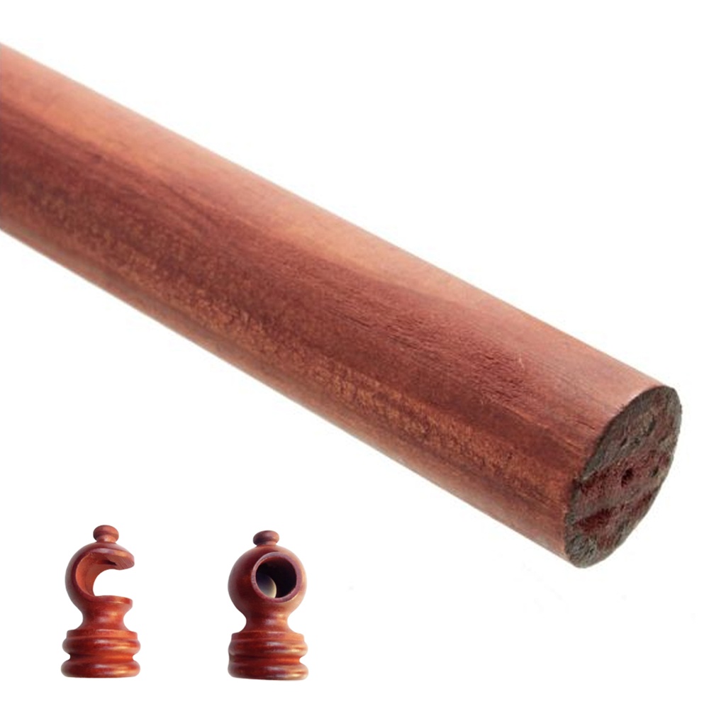 BARRAL P/CORTINA MADERA KIT 22mm x2,2m