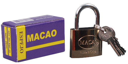 CANDADO ESPEJADO GRUESO 25mm "MACAO"