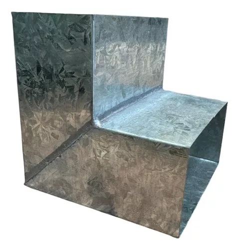 CODO ZINC 2x4 DESAGUE FRENTE (PLANO)