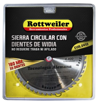 DISCO DE SIERRA 30 D WIDIA x 7” ROTTWEILER