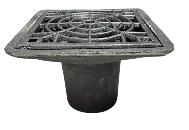 REJILLA H.FUND 20x20 C/EMBUDO 100mm ESP RECTO
