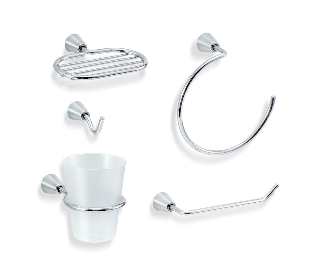 SET PARA BAÑO 5 PIEZAS CROMO CANAIMA "CASAL"