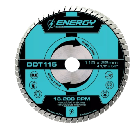 DISCO DIAMANTADO 115mm TURBO (4 1/2") "ENERGY"