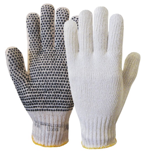 GUANTE ALGODON MOTEADO NEGRO INDUSTRIAL