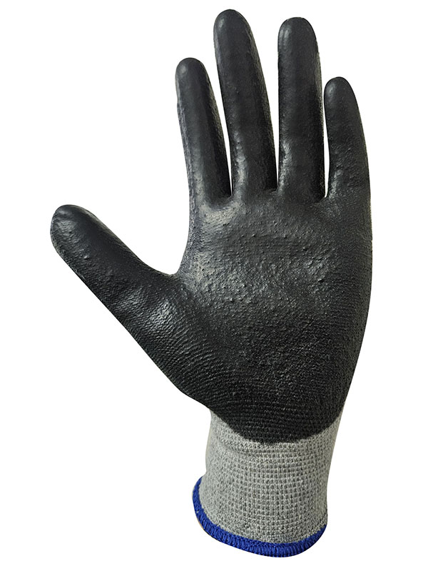 GUANTE ALGODON FORTE BAÑADO EN PU NEGRO