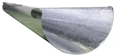 [2211] CANALETA ZINC 1/2 CAÑA 18 CM.