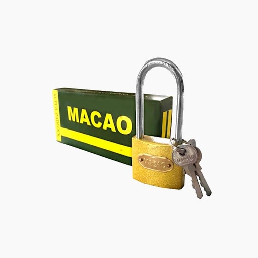 [1454] CANDADO DORADO LARGO 32 mm. "MACAO"